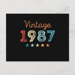 Retro 1987 40e verjaardag cadeau 40 jaar oud briefkaart