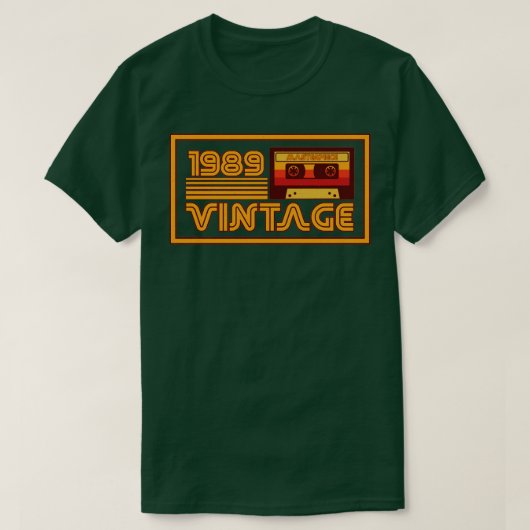  Retro 1989 Masterstuk Cassettebandje T-shirt (Design voorkant)