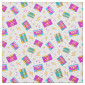 Retro 1990s Neon Audio Cassette Stof (Swatch)
