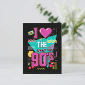 Retro 1990s Radio Music Disco Love 90s Briefkaart (Staand voorkant)