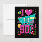 Retro 1990s Radio Music Disco Love 90s Briefkaart (Voorkant / Achterkant)