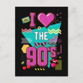 Retro 1990s Radio Music Disco Love 90s Briefkaart (Voorkant)