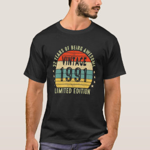 Retro 1991 32 jaar Geweldige T-shirt