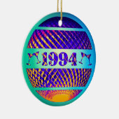 Retro 1994 30e verjaardagscadeau keramisch ornament (Rechts)