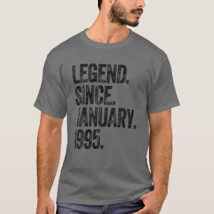 Retro 1995, Birthday Januari, geboren sinds 1995 T-shirt