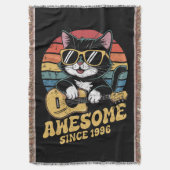 Retro 1996 Birthday Cat Lover Ukulele 30th Bday  Deken (Voorkant Verticaal)