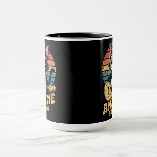 Retro 1996 Birthday Cat Lover Ukulele 30th Bday  Mok (Midden)