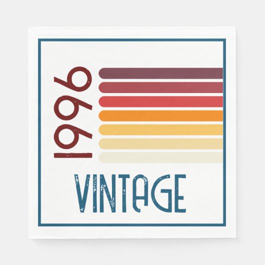 Retro 1996 Streep 30e Verjaardag Zon Servet (Voorkant)