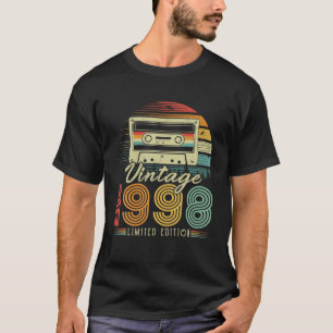 Retro 1998 Cassetterecorder 1998 28e Verjaardag 28 T-shirt
