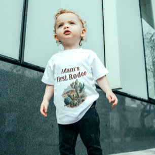 Retro 1e Eerste Rodeo Westerne Cactus Verjaardag