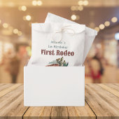 Retro 1e Eerste Rodeo Westerne Cactus Verjaardag Bedankzakje