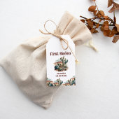 Retro 1e Eerste Rodeo Westerne Cactus Verjaardag Cadeaulabel