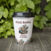 Retro 1e Eerste Rodeo Westerne Cactus Verjaardag Papieren Bekers