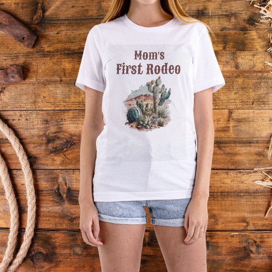 Retro 1e Eerste Rodeo Westerne Cactus Verjaardag T-shirt