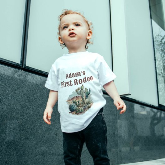 Retro 1e Eerste Rodeo Westerse Cactus Verjaardag