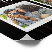 Retro 1e Jubileum Hearts Custom Photo Collage Poster (Hoek)