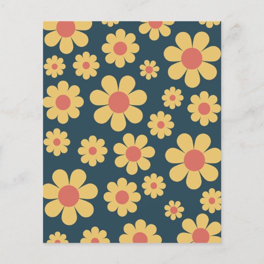 Retro 1e verjaardagsfeestje budget flyer (Achterkant)