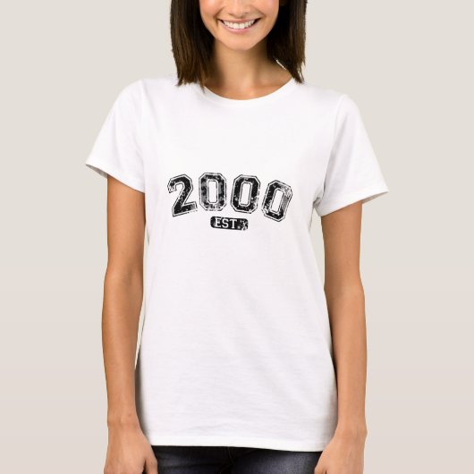 Retro 2000 Grunge Est. Vastgesteld grafisch T-shirt (Voorkant)