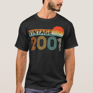 Retro 2001 18 jaar oude 18e verjaardag Gift T-shirt