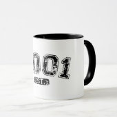 Retro 2001 Grunge Est. Vastgesteld grafisch Mok (Voorkant rechts)