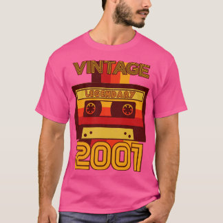  Retro 2001 Legendarische Cassettebandje T-shirt
