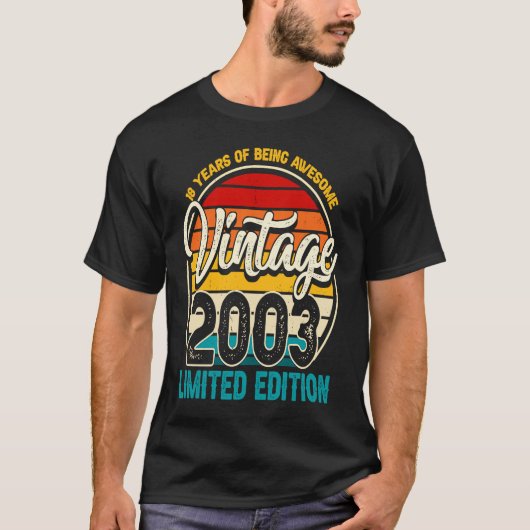Retro 2003 18e verjaardag t-shirt (Voorkant)
