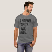 Retro 2003 Birthday May Born Legend from 2003 T-shirt (Voorkant volledig)