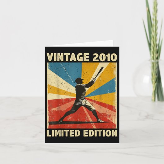 Retro 2010 Baseball Lover Limited Edition Kaart (Voorkant)