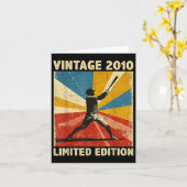 Retro 2010 Baseball Lover Limited Edition Kaart (Gele Bloem)