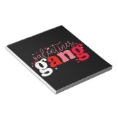 Retro 2023 Valentijnsdag Galentines Gang Funny Notitieblok (Schuin)