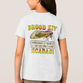 Retro 2025 Brood XIV Cicada Shirt voor kinderen (Achterkant)