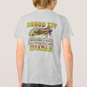 Retro 2025 Brood XIV Cicada Shirt voor kinderen (Achterkant)
