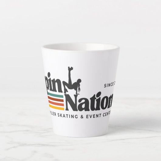Retro 2025 SpinNations Mug Latte Mok (Voorkant)