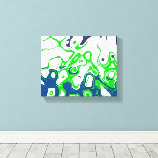 Retro 2059 abstracte design kunst canvas afdruk (Insitu (Houten vloer))