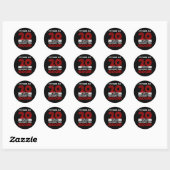 Retro 20 Jaar Oud Grappig 20e Verjaardagscadeau Ronde Sticker (Vel)