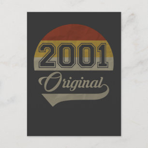 Retro 20e verjaardag origineel 2001 man vrouw cade briefkaart