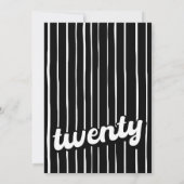 Retro 20e verjaardag uitnodiging | 20-jarig bestaa (Achterkant)