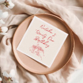 Retro 21e Hand Getrokken Martini Leuk Verjaardagsf Servet