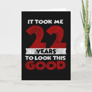 Retro 22 Jaar Oude Grappige 22e Verjaardagscadeau Kaart