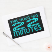Retro - 22 minuten rechthoekige sticker (Envelop)