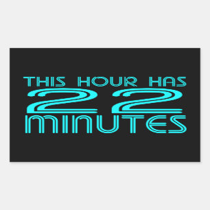 Retro - 22 minuten rechthoekige sticker