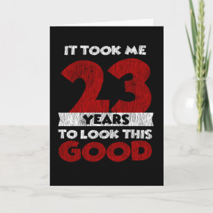Retro 23 Jaar Oude Grappige 23e Verjaardagscadeau Kaart