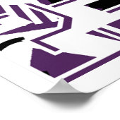 Retro 23 Paars 11 Poster (Hoek)