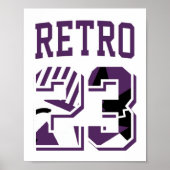 Retro 23 Paars 11 Poster (Voorkant)