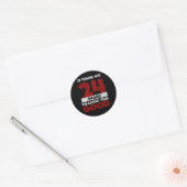 Retro 24 Jaar Oude Grappige 24e Verjaardagscadeau Ronde Sticker (Envelop)