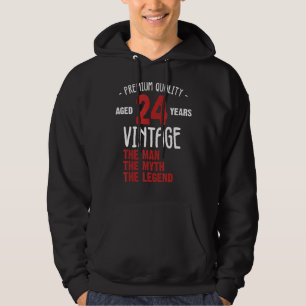 Retro 24th Birthday Jubileum Het Man De Mythe T Hoodie