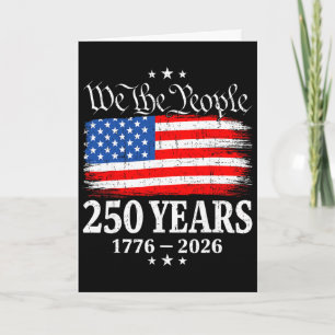 Retro 250 Jaar Vlag van de VS 1776-2026 250e verja Kaart
