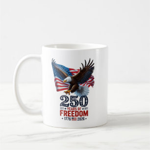 Retro 250 Jaar Vrijheid USA Patriottisch 4 Juli Koffiemok