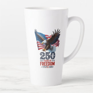 Retro 250 Jaar Vrijheid USA Patriottisch 4 Juli Latte Mok