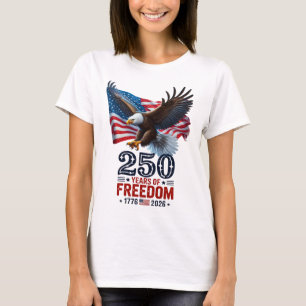 Retro 250 Jaar Vrijheid USA Patriottisch 4 Juli T-shirt